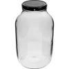 Barattolo 4 L con tappo nero Ø100 mm ['barattolo per liquori', ' barattolo per infusi alcolici', ' barattolo 4 l', ' barattolo in vetro', ' barattolo con tappo a vite', ' tappo twist-off Ø100 mm', ' barattolo per funghi secchi', ' barattolo per la dispensa', ' barattolo per fermentazione', ' barattolo per conserve', ' cetrioli in salamoia', ' barattolo per kimchi']