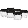 Barattolo cilindrico 235 ml (Ø82) con tappo nero, 6 pezzi ['set barattoli', ' barattoli per confetture e marmellate', ' barattoli con coperchio', ' barattoli Ø82 (fi82)', ' barattolo con tappo a vite', ' tappo twist-off 6 tacche', ' barattoli con tappo nero', ' per conserve', ' per sottovuoto e pastorizzazione', ' carne in barattolo', ' per carne']