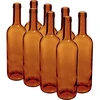 Bottiglia da vino 750 ml ambrata - confezione da 8 pz. - 6 