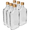 Bottiglia tipo fiaschetta 500 ml con tappo a vite, 6 pz. - 2 