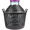 Damigiana per vino 15 L a bocca larga con cestello in plastica - 7 