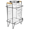 Dispenser Limonata 8 L - con rubinetto, su supporto metallico con manici ['dispenser con rubinetto', ' dispenser per limonata', ' barattolo con rubinetto e supporto', ' barattolo per punch', ' capiente barattolo per bevande', ' dispensatore di bevande', ' per feste', ' per servire le bevande', ' barattolo in vetro con rubinetto', ' barattolo su supporto', ' barattolo per limonata', ' contenitore decorativo per bevande', ' barattolo con struttura', ' bottiglione in vetro con rubinetto', ' bottiglione in vetro per bevande', ' per servire le bevande', ' limonata per le feste', ' barattolo con rubinetto per feste', ' barattolo con rubinetto e supporto per il giardino', " limonata all'aperto", ' freschezza estiva', ' barattolo a bocca larga con rubinetto', ' versare comodamente le bevande', ' per terrazza e giardino', ' limonata', ' punch', ' sangria', ' liquore', ' per alcolici', ' per feste', ' per servire bevande e alcolici', ' supporto con manici per il trasporto', ' bevande per feste fuori casa', ' idea regalo']