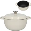 Pentola in ghisa smaltata - ecru, 4 L - 10 