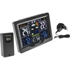 Stazione meteo RCC, DCF – elettronica, retroilluminata, senza fili, con sensore, nera - 2 