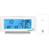 Stazione meteo RCC, DCF – elettronica, senza fili, con sensore retroilluminato, bianca - 4 