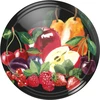Tappi twist-off Ø 66/4 con frutta su sfondo nero - 10 pz ['tappi twist-off', ' vasetti', ' tappi per marmellate', ' conservazione', ' tappi per vasetti', ' frutta di stagione', ' capsule per vasetti', ' tappo Ø 66', ' tappi con clic clac']