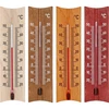Termometro da interno in legno (-20 a +50°C), 15 cm, assortito - 12 