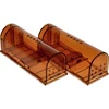 Trappola per topi a cattura viva, trasparente, 2 pezzi ['trappola per roditori', ' trappola a cattura viva per roditori', ' metodo umano per il controllo dei roditori', ' trappola ecologica per roditori', ' metodo senza uccidere per il controllo dei roditori', ' trappola sicura per roditori', ' trappola per topi e ratti', ' controllo dei parassiti senza veleni', ' trappola per roditori infestanti', ' trappola per roditori per uso domestico e da giardino', ' trappola trasparente per topi', ' trappola a tunnel a cattura viva per topi', ' trappola per topi efficace', ' trappola a cattura viva trasparente in plastica']