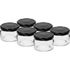 Vasetto basso 200 ml - con capsula nera Ø 82/6, 6 pz. ['vasetto basso', ' barattolo di vetro', ' barattolo 200 ml', ' capsula twist-off', ' barattolo per confetture', ' contenitore per conservazione', ' conserve fatte in casa', ' barattolo per aringhe', ' barattolo per insalata', ' barattolo per dessert']