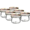 Vasetto TO 235 ml con tappo colorato Ø82 – 6 pezzi ['vasetto in vetro', ' coperchi decorativi', ' per conserve', ' per marmellate', ' set di vasetti']