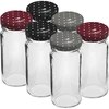 Vasetto TO 90 ml con tappo colorato fi43, 6 pz. ['vasetti per conserve', ' vasetti con tappo a vite', ' per conserve', ' per confetture', ' per spezie']