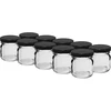 Vasetto TO da 40 ml con capsula nera Ø 43 - 10 pezzi ['vasetto per marmellata', ' vasetto con capsula decorativa', ' vasetto TO', ' vasetto 40 ml', ' vasetti per miele']