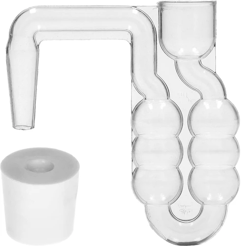 4 x Dama 5 L con tappo in sughero, gorgogliatore, tappo a vite e cestello - 8