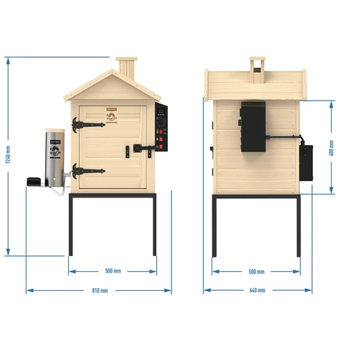 Affumicatoio 115 L dragON Wood 60E in legno, con modulo riscaldante elettrico e centralina di controllo - 12