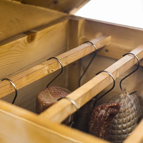 Affumicatoio da giardino in legno 200 L – dragON Wood 100E con modulo di riscaldamento elettrico e centralina di controllo - 16