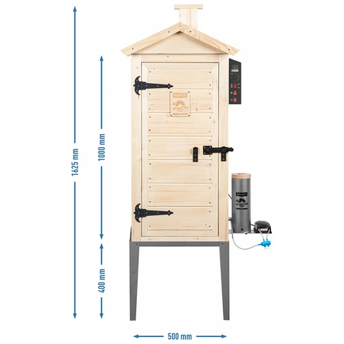 Affumicatoio da giardino in legno 200 L – dragON Wood 100E con modulo di riscaldamento elettrico e centralina di controllo - 13