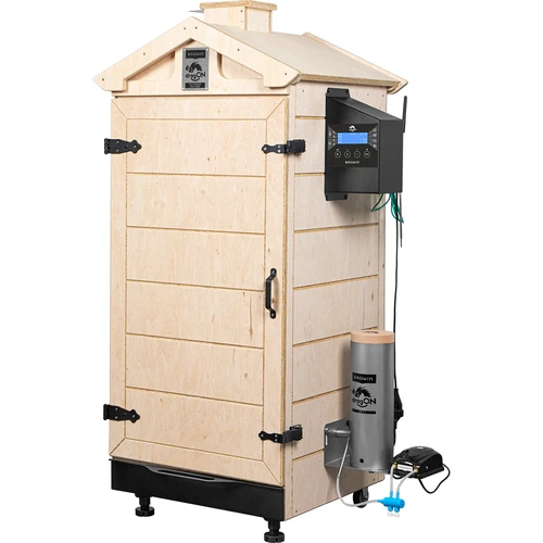 Affumicatoio senza telaio dragON PLYWOOD NATURE con centralina Wi-Fi, 200 L - 2
