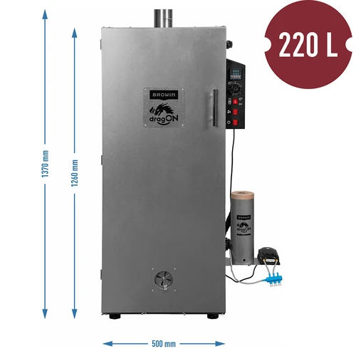 Affumicatore dragON in acciaio 220 L – con controller digitale - 8