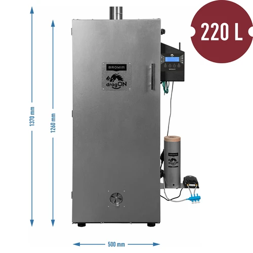 Affumicatore dragON in acciaio 220 L, IQ – con controller Wi‑Fi - 9