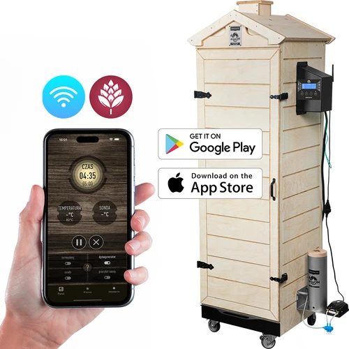 Affumicatoio dragON PLYWOOD NATURE – senza telaio, modulare, con controller Wi‑Fi, 320L