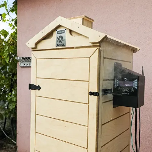 Affumicatoio dragON PLYWOOD NATURE – senza telaio, modulare, con controller Wi‑Fi, 320L - 9