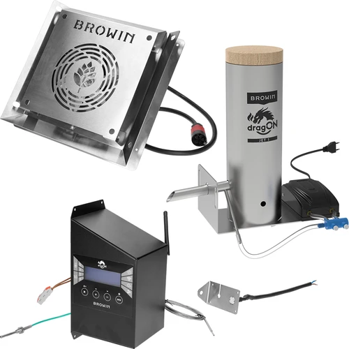 Affumicatoio dragON PLYWOOD NATURE – senza telaio, modulare, con controller Wi‑Fi, 320L - 7