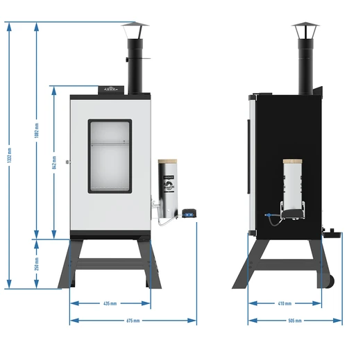 Affumicatore elettrico dragON con base mobile - 36