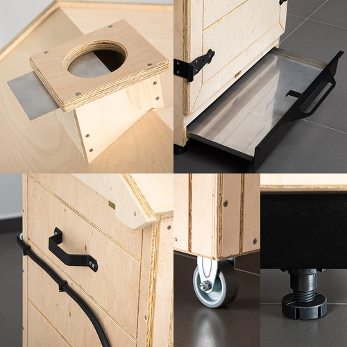Affumicatore senza telaio dragON PLYWOOD NATURE con controller digitale, 200 L - 6