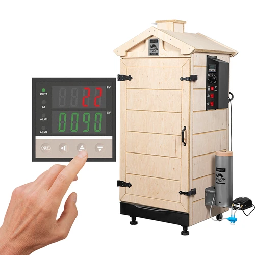 Affumicatore senza telaio dragON PLYWOOD NATURE con controller digitale, 200 L