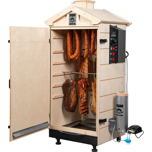 Affumicatore senza telaio dragON PLYWOOD NATURE con controller digitale, 200 L - 4