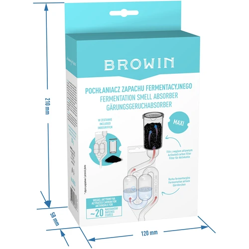 Assorbitore di odori per fermentazione con gorgogliatore Maxi e carbone attivo - 7