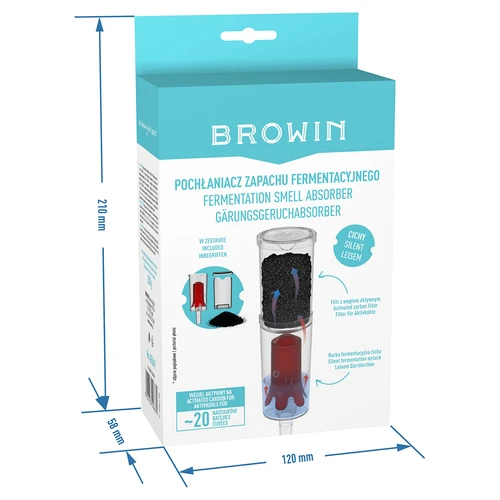 Assorbitore di odori per fermentazione + gorgogliatore silenzioso + carbone attivo di cocco 200 g - 7