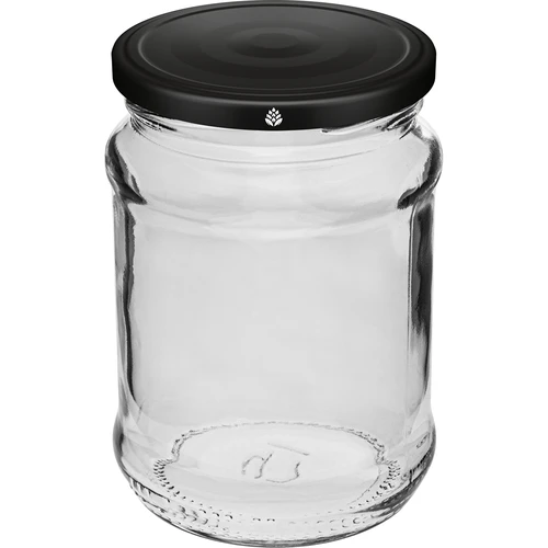 Barattoli 250 ml TO 66/4 con capsula nera - 6 pz. - 2