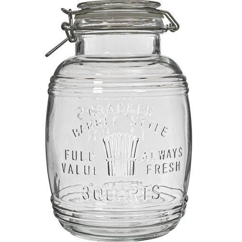 Barattolo a botte "OLD" 3 L con chiusura a leva