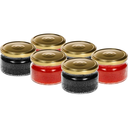 Barattolo basso 200 ml - con tappo dorato twist-off Ø 82/6, 6 pz. - 3