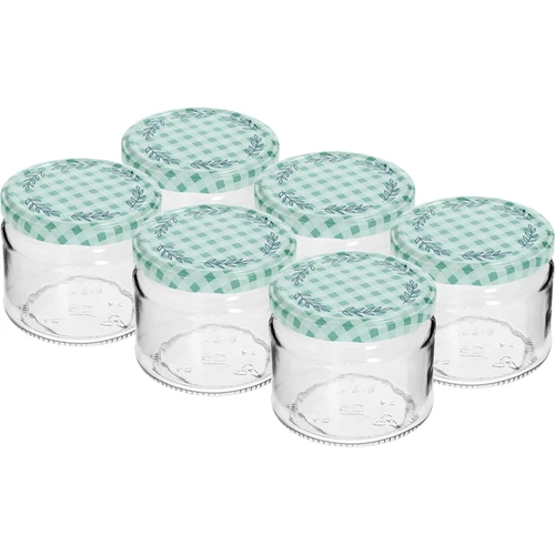 Barattolo basso 330 ml - con tappo colorato Ø 82/6, 6 pezzi