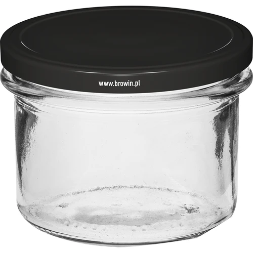 Barattolo cilindrico 235 ml (Ø82) con tappo nero, 6 pezzi - 2