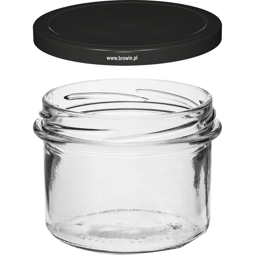 Barattolo cilindrico 235 ml (Ø82) con tappo nero, 6 pezzi - 3