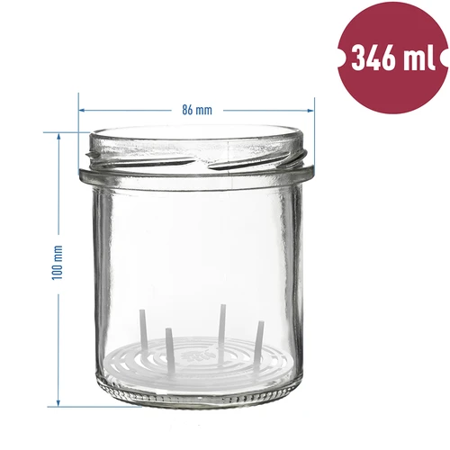 Barattolo da 350 ml con coperchio e pressino - 6 pezzi - 7