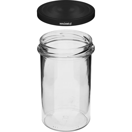 Barattolo dritto 545 ml (fi 82) - con capsula nera, 6 pz - 4