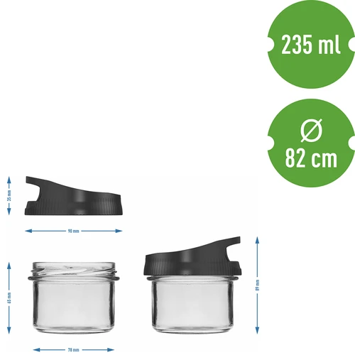 Barattolo in vetro 235 ml con coperchio appendibile - 5
