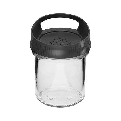 Barattolo in vetro 350 ml, con coperchio a vite per appendere