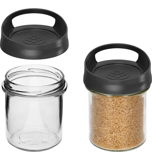 Barattolo in vetro 350 ml, con coperchio a vite per appendere - 2