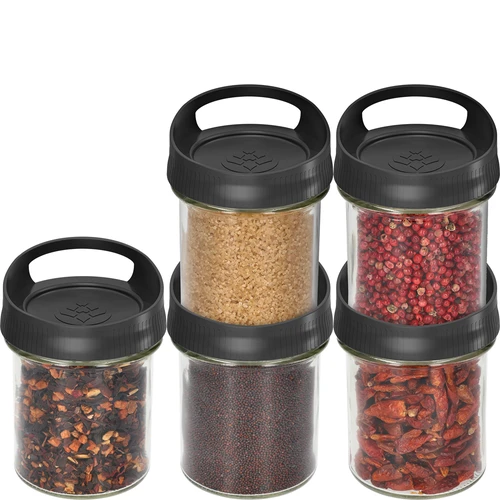 Barattolo in vetro 350 ml, con coperchio a vite per appendere - 3
