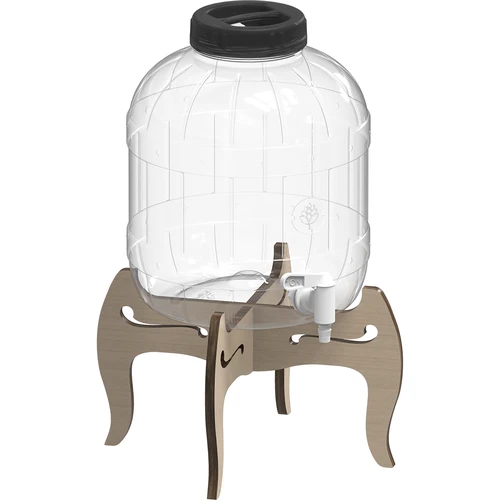 Barattolo infrangibile 8L con rubinetto e supporto in legno reversibile - 2