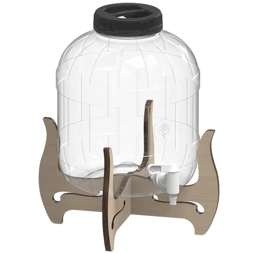 Barattolo infrangibile 8L con rubinetto e supporto in legno reversibile - 4