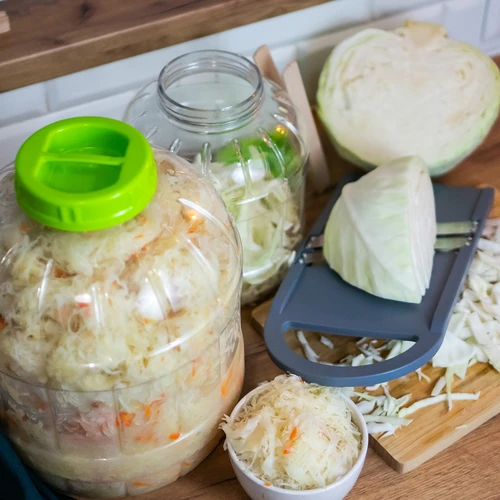 Barattolo infrangibile e multifunzionale per fermentare + pinze, 5L - 10