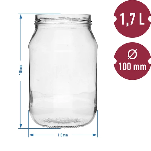 Barattolo TO 1,7 L Ø 100 - 6 pz. - 5