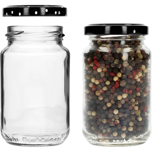 Barattolo TO 190 ml con tappo colorato Ø 53 mm - 8 pz - 6