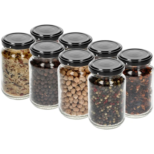 Barattolo TO 190 ml con tappo colorato Ø 53 mm - 8 pz - 10